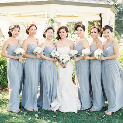 Pretty simple one shoulder long chiffon bridesmaid dresses - Thumbnail 5