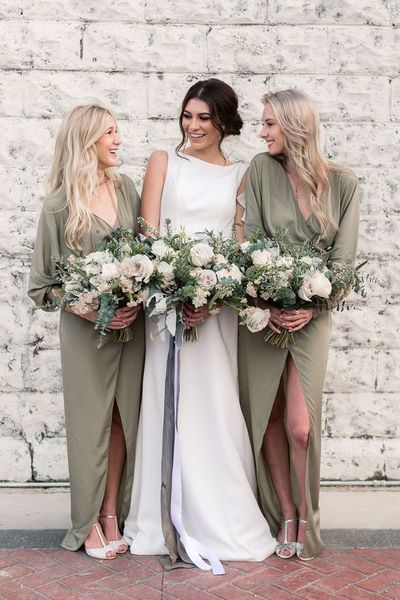 Boho Bridesmaid Dresses,Chiffon A-line Bridesmaid Dress, Chiffon Bridesmaid Dresses, Long Bridesmaid Dress