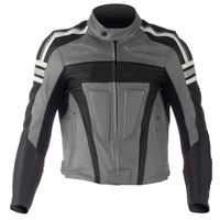 Men Three Tone Colors Motor Biker Handmade Genuine Leather Safety Pads Jacket - Thumbnail 4