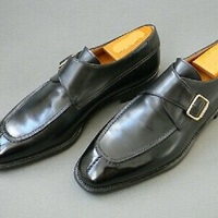 New Style Handmade Men's Black Monk Shoes Collection - Thumbnail 1