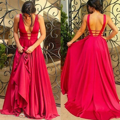 Sexy deep v neck prom dresses open back evening gowns,off the shoulder red long prom dress for party,high quality women prom gowns