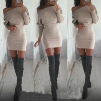 Sexy Long Sleeve Mini Dress - Thumbnail 1