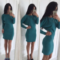 Sexy Long Sleeve Mini Dress - Thumbnail 3