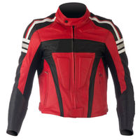 Men Multi Colors Motor Cycle Handmade Real Genuine Leather Safety Pads Jacket - Thumbnail 4