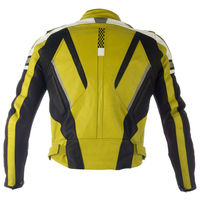 Men Multi Colors Motor Biker Custom Genuine Cowhide Leather Safety Pads Jacket - Thumbnail 1