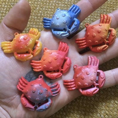 Vintage rubber crab charm hong kong 