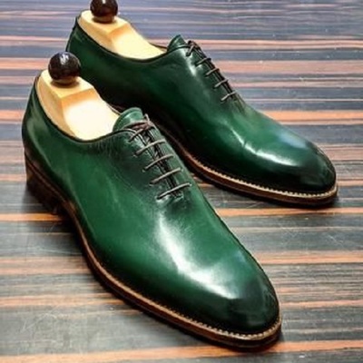  handmade men green lace up oxfords shoes custom lace up shoe for men - Thumbnail 3