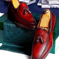 New Men Handmade Red Split Toe Tussles Shoes for Men's - Thumbnail 1