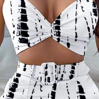 Sling Printed Sexy Two-piece Set - Thumbnail 1