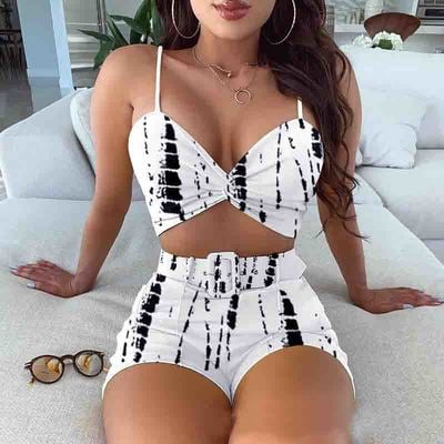 Sling printed sexy two-piece set - Thumbnail 5