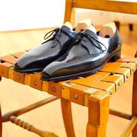 Men Narrow Toe Black Decent Chukka Style Formal Lace Up Shoes In Genuine Leather For Men - Thumbnail 1