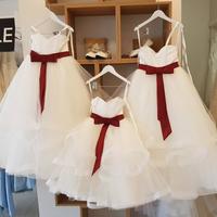 Spaghetti Straps Flower Girl Dresses for Wedding - Thumbnail 1