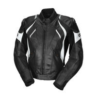 Handmade Men Black Biker White Stripe Genuine Cowhide Leather Safety Pads Jacket - Thumbnail 4