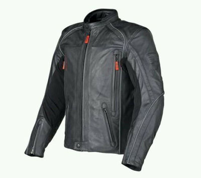 Made To Order Men's Black Motor Biker Custom Genuine Leather Safety Pads Jacket