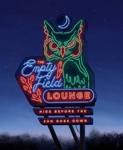 The Empty Field Lounge - Print