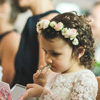 Long Sleeves Flower Girl Dress with Lace/Beading - Thumbnail 2