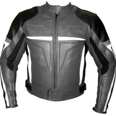 Customized men multi colors motor bike genuine real leather safety pads jacket - Thumbnail 4