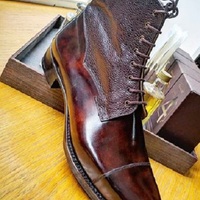 New Handmade Men's Brown Leather Boots, Ankle High Formal Boots - Thumbnail 1