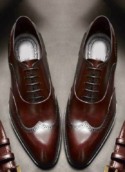 New Men Handmade Brown Ankle Leather Shoes, Dress Lace Up Shoes Men's