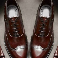 New Men Handmade Brown Ankle Leather Shoes, Dress Lace Up Shoes Men's - Thumbnail 4