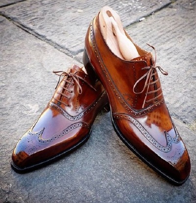 Men New Handmade Brown Leather Shoes, Men's Formal Shoes