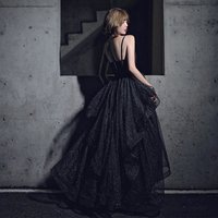 Black tulle long prom dress formal dress - Thumbnail 3