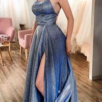 Glitter Long Prom Dress Fashion School Dance Dress Formal Dress  - Thumbnail 1