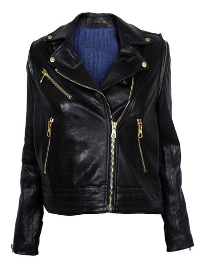 Classic Women Jacket Black Fashionable Brando Leather Front Zipper Hand Stitched