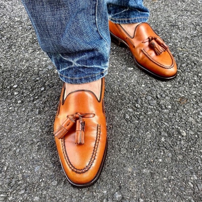 Men,s tan shoes, leather tussles shoes,loafers shoes  - Thumbnail 3