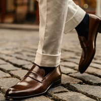 Men,s Brown Shoes, Leather Penny Shoes,Loafers Shoes  - Thumbnail 1