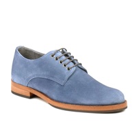 Men’s Handmade Blue Suede Shoes, Men's Formal Lace Up Shoes - Thumbnail 1