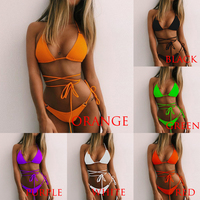 Sexy Swimwear 2020 Orange Swimming Suit Bikini - Thumbnail 3
