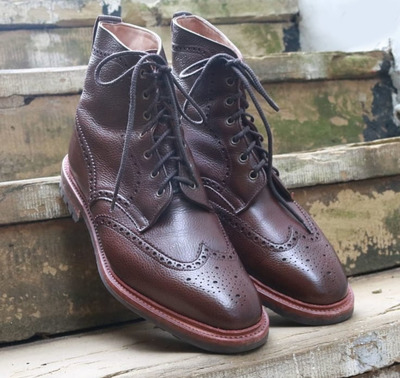 Men's Burgundy boots,Men's Wing Tip Lace Up leather boots,formal boot