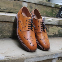 Men Tan Shoes, Men's Wing Tip Dress Leather Shoes 2020 - Thumbnail 1