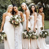 Sweetheart Long Bridesmaid Dresses for Wedding Party with Bowknot - Thumbnail 1