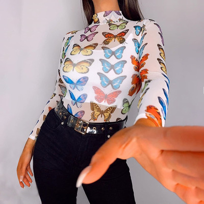 Butterflies mesh top
