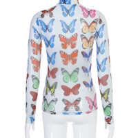 BUTTERFLIES MESH TOP - Thumbnail 2