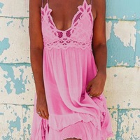 Solid Color Chiffon Sleeveless Sling Dress - Thumbnail 2