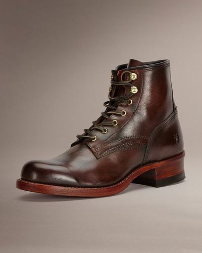 Men's Ankle high Brown Lace Up Leather Boots, Handmade Bespoke Formal Boots