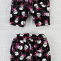 Skull & Crossbones Knee Length Cut-Off Jean Shorts for 18 Inch Dolls - itty.bitty dolls-3