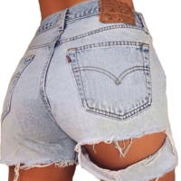 Sexy Slim Denim Shorts - Thumbnail 1