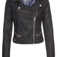 Customize Black Women Jacket Brando Front Zipper Genuine Leather Handmade - Thumbnail 4