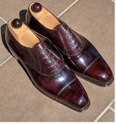 New Bespoke Burgundy Ankle Lace Up Leather Shoes, Men's Bespoke Dress Formal Shoes