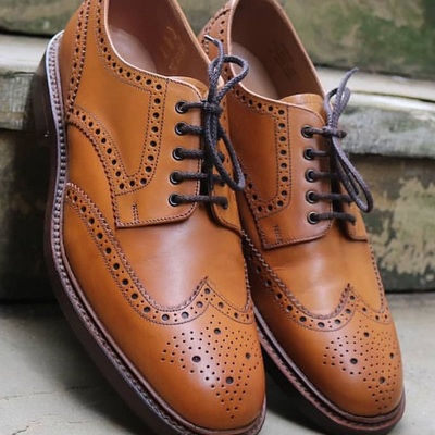 Handmade lace up men's brown ankle leather shoes, bespoke dress formal shoes - Thumbnail 3