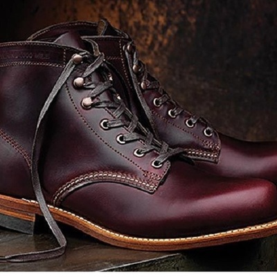 Handmade men's burgundy leather chukka ankle boots, men lace up designer boots - Thumbnail 2