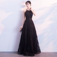 Black long prom dress black evening dress - Thumbnail 2
