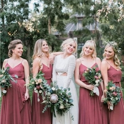 Cheap spaghetti straps chiffon a line sleeveless long bridesmaid dresses - Thumbnail 3