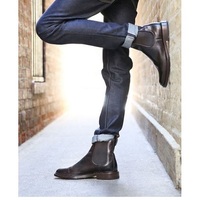 Handmade Men Black Chelsea Boots, Men Leather Dress Boots, Formal Boot Men - Thumbnail 1