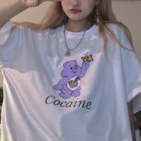 Free Shipping-"COCAINE" CARE BEAR TEE - Thumbnail 3