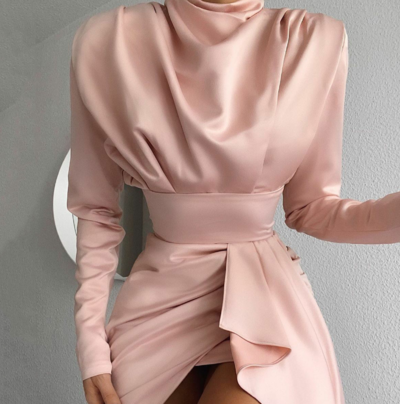 Irregular Sexy Women'S High-Necked Dress